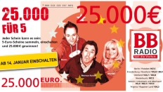 25000 für 5! Jeder Schein kann es sein!